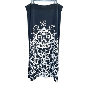 White House‎ Black Market Size XL Stretch Knit Jersey Maxi Skirt Modest Long